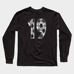 Soccer Number 19 Soccer Jersey #19 Soccer Mom Player Fan Long Sleeve T-Shirt